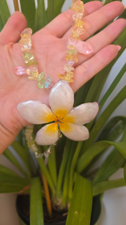 Collar Plumeria esencia