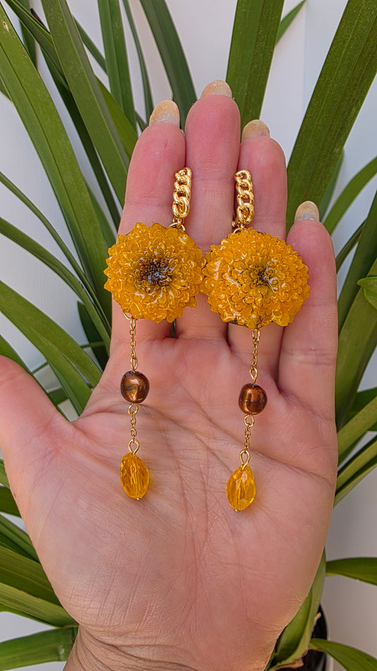 Pendientes de Santolina