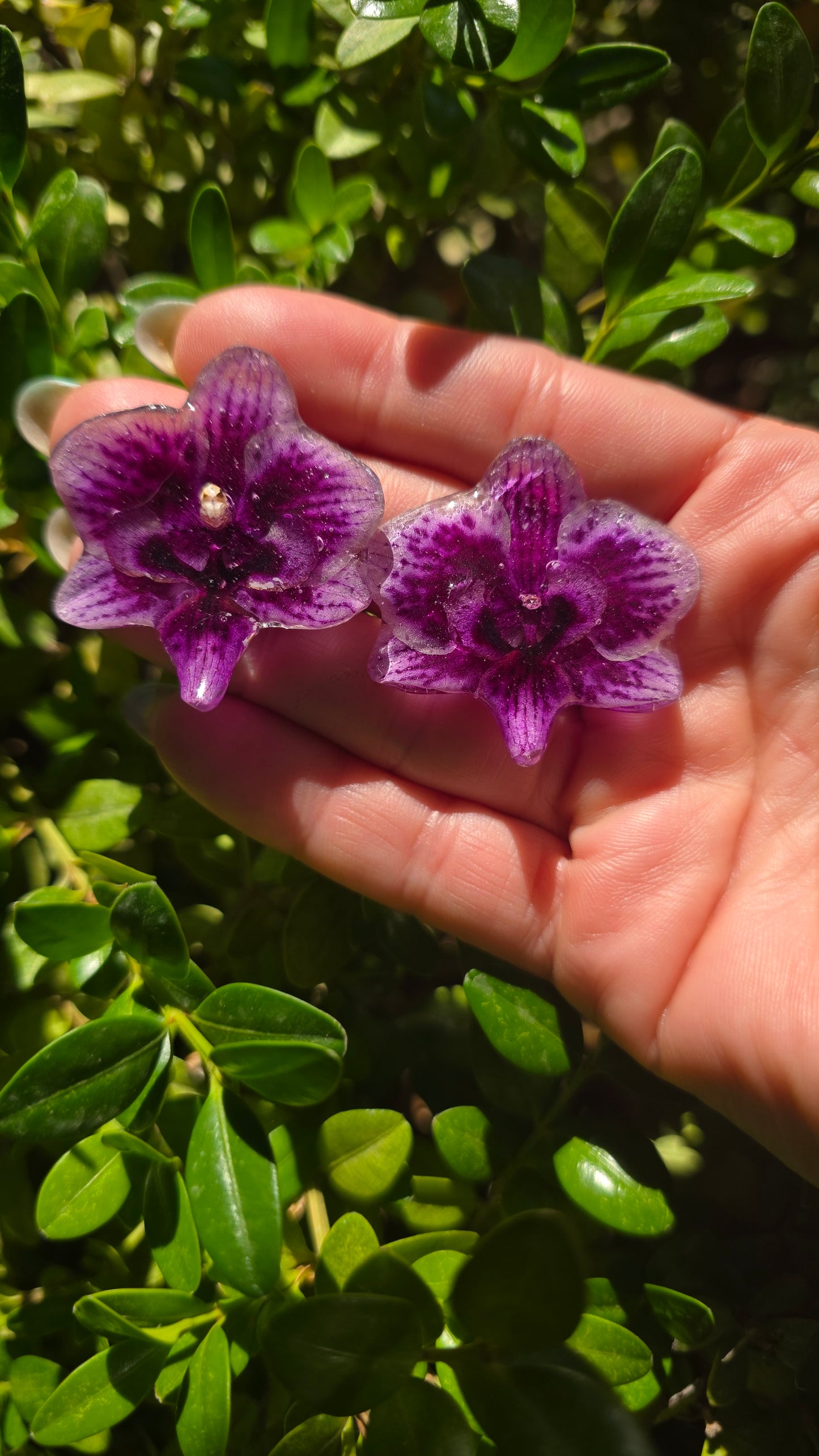 Pendientes orquidea mini