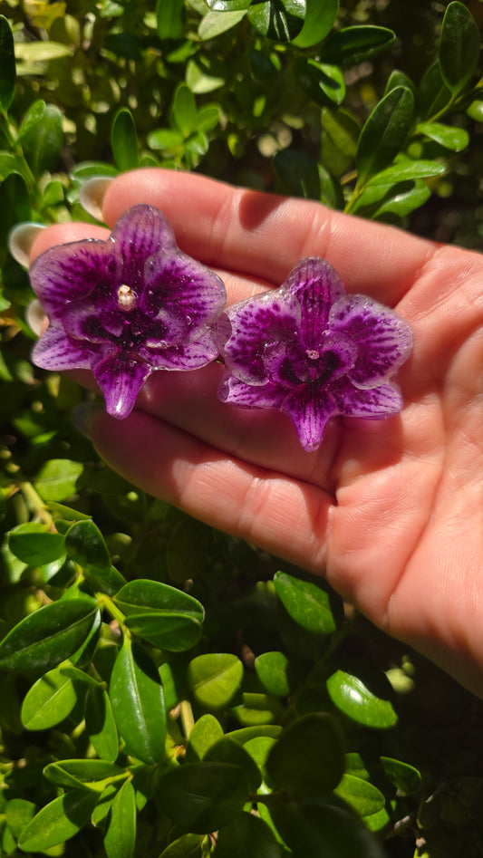 Pendientes orquidea mini