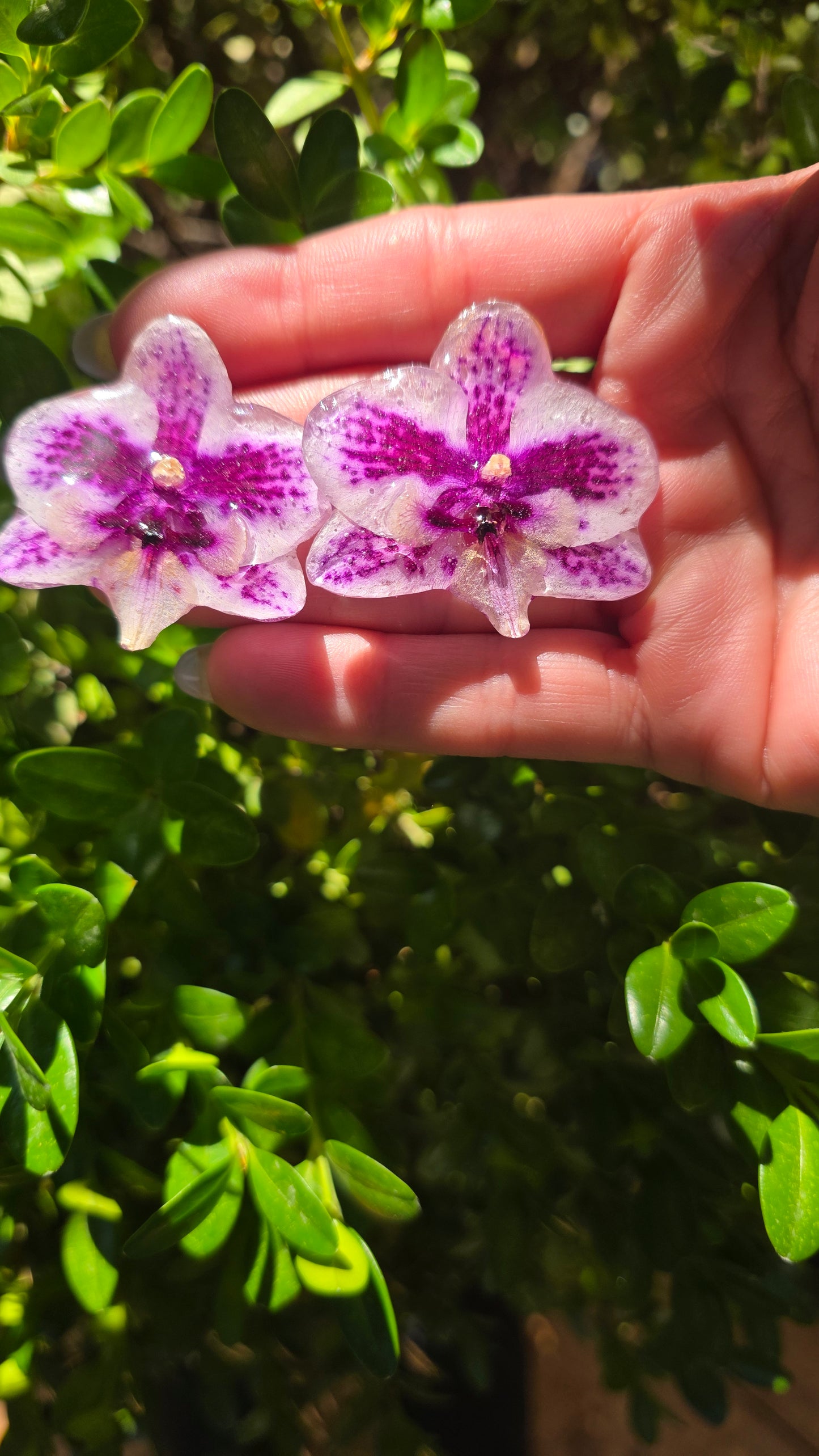 Pendientes orquidea mini