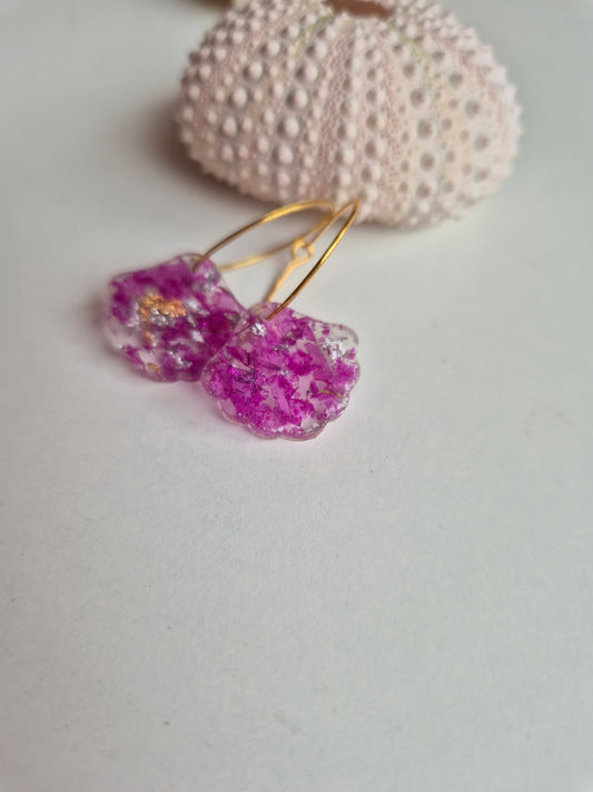 Pendientes concha buganvilla