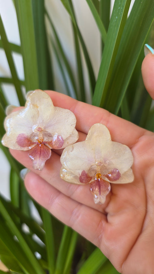 Pendientes orquidea mini