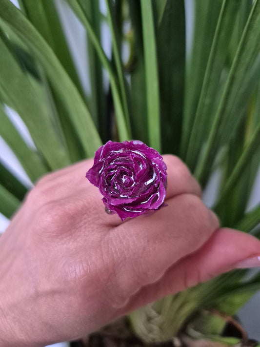 Anillo ajustable rosa mini