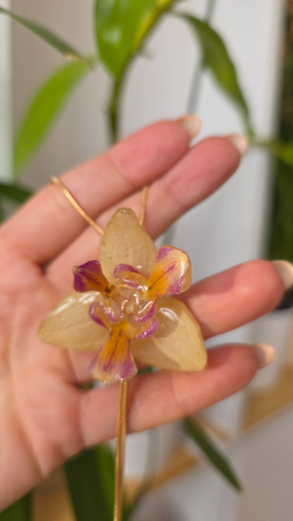 Collar regulable de orquidea.