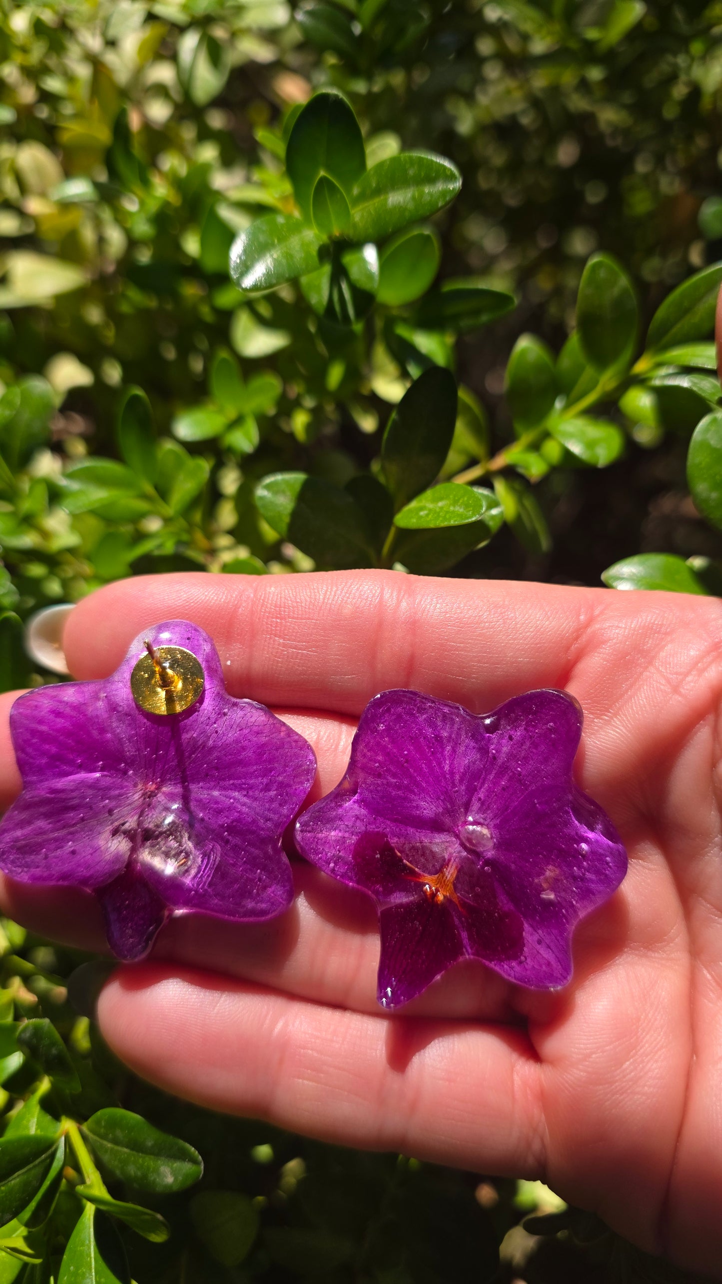 Pendientes orquidea mini