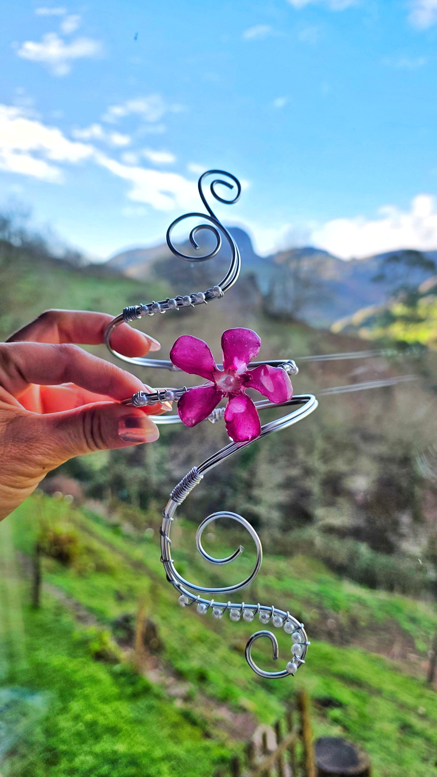 Brazalete con flor natural