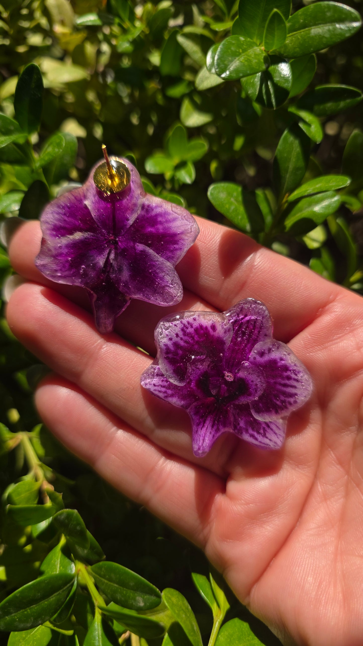 Pendientes orquidea mini