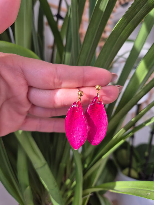 Pendientes pétalo Plumeria