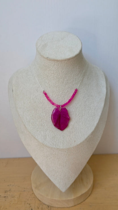 Collar Buganvilla Fucsia & Destellos Vibrantes