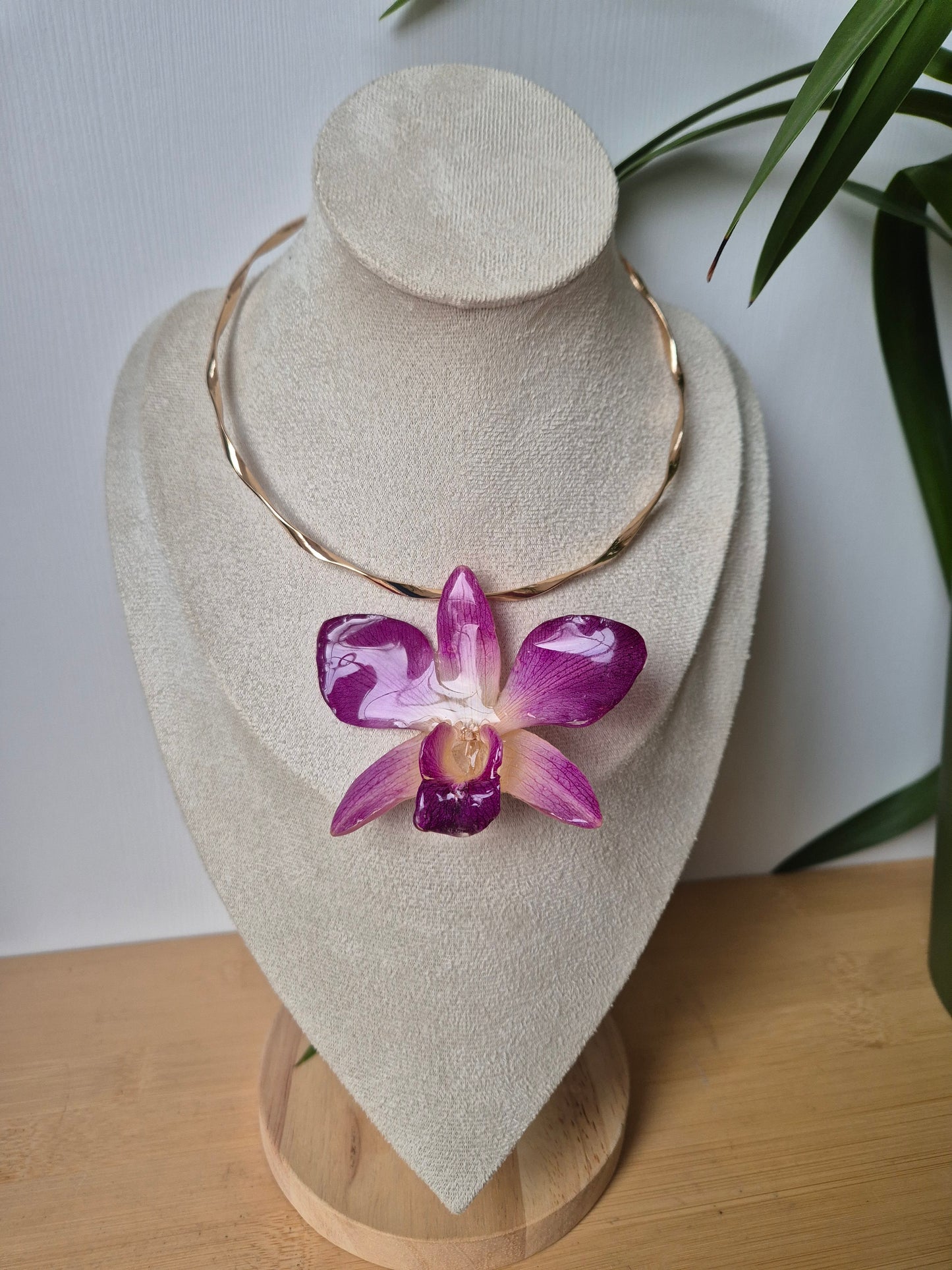 Choker orquidea Dendrobium