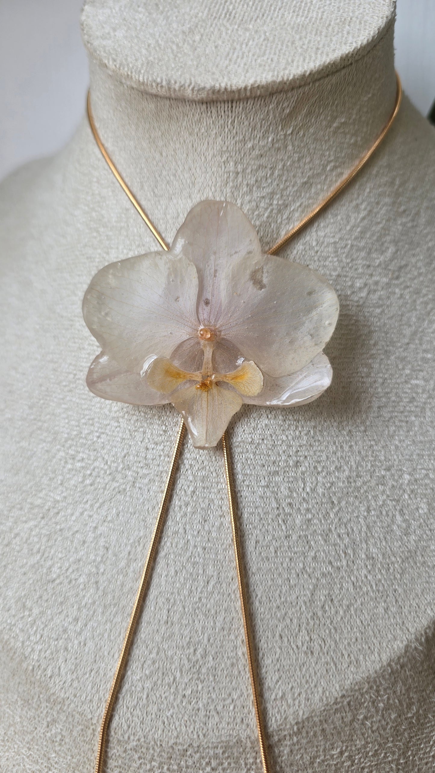 Collar regulable de orquidea.