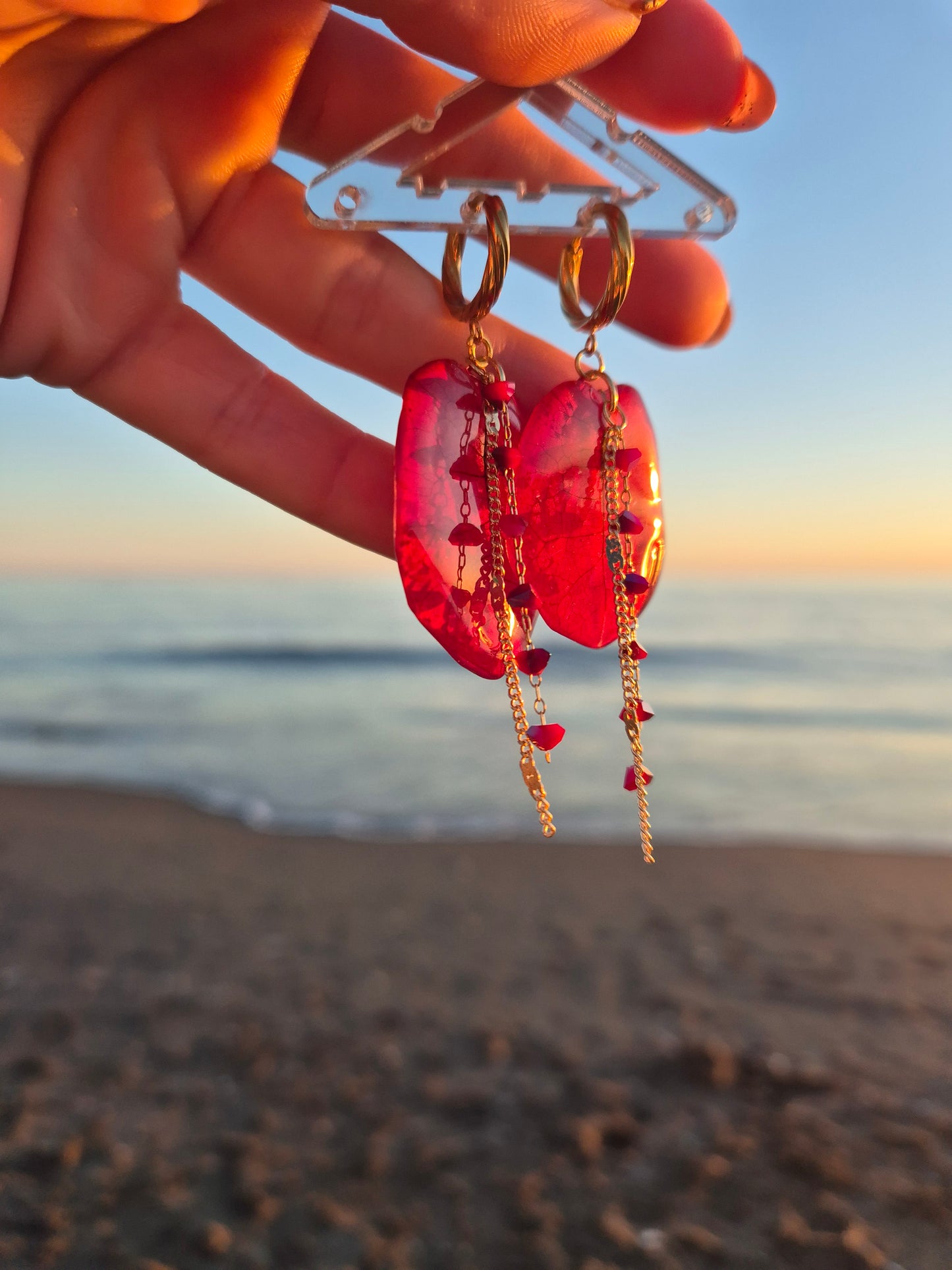 Pendientes petalo buganvilla