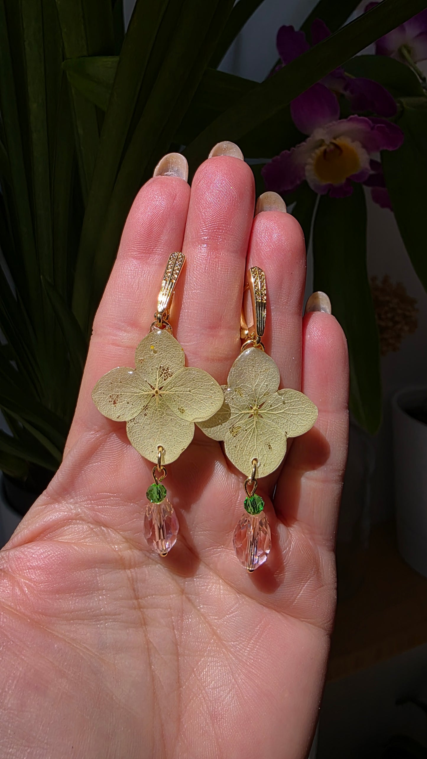Pendientes de Hortensia