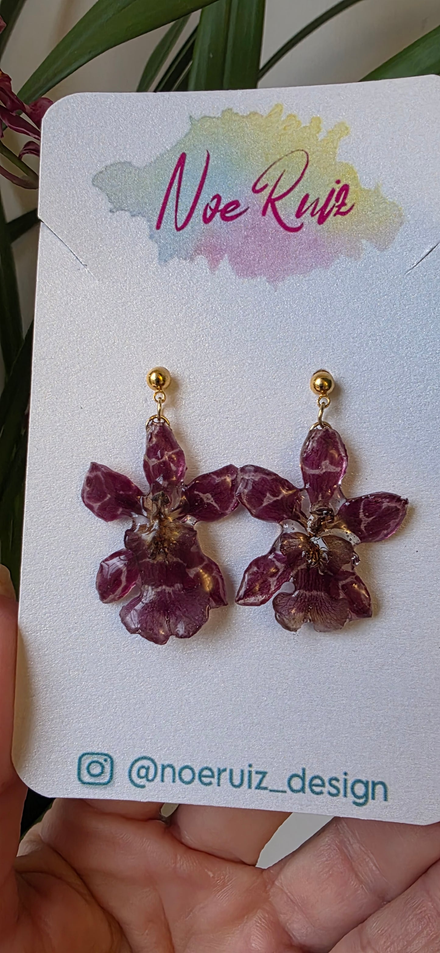 Pendientes orquidea Oncidium mini