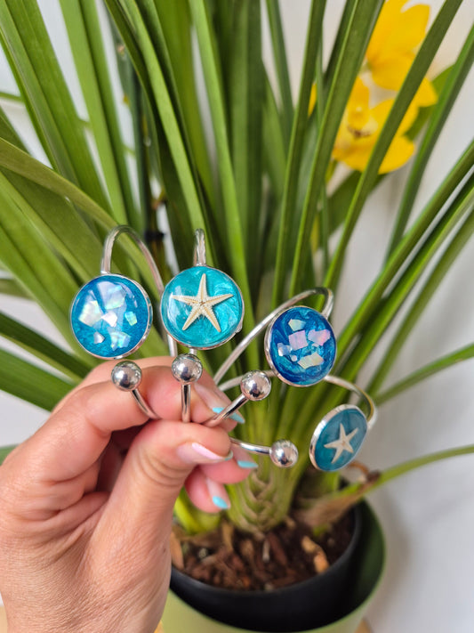Pulsera marina plateada