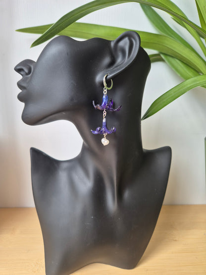 Pendientes Jacintos azules