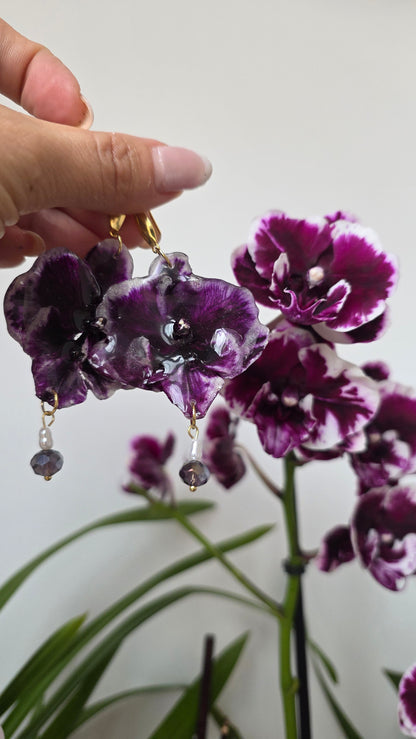 Pendientes orquidea Phalaenopsis