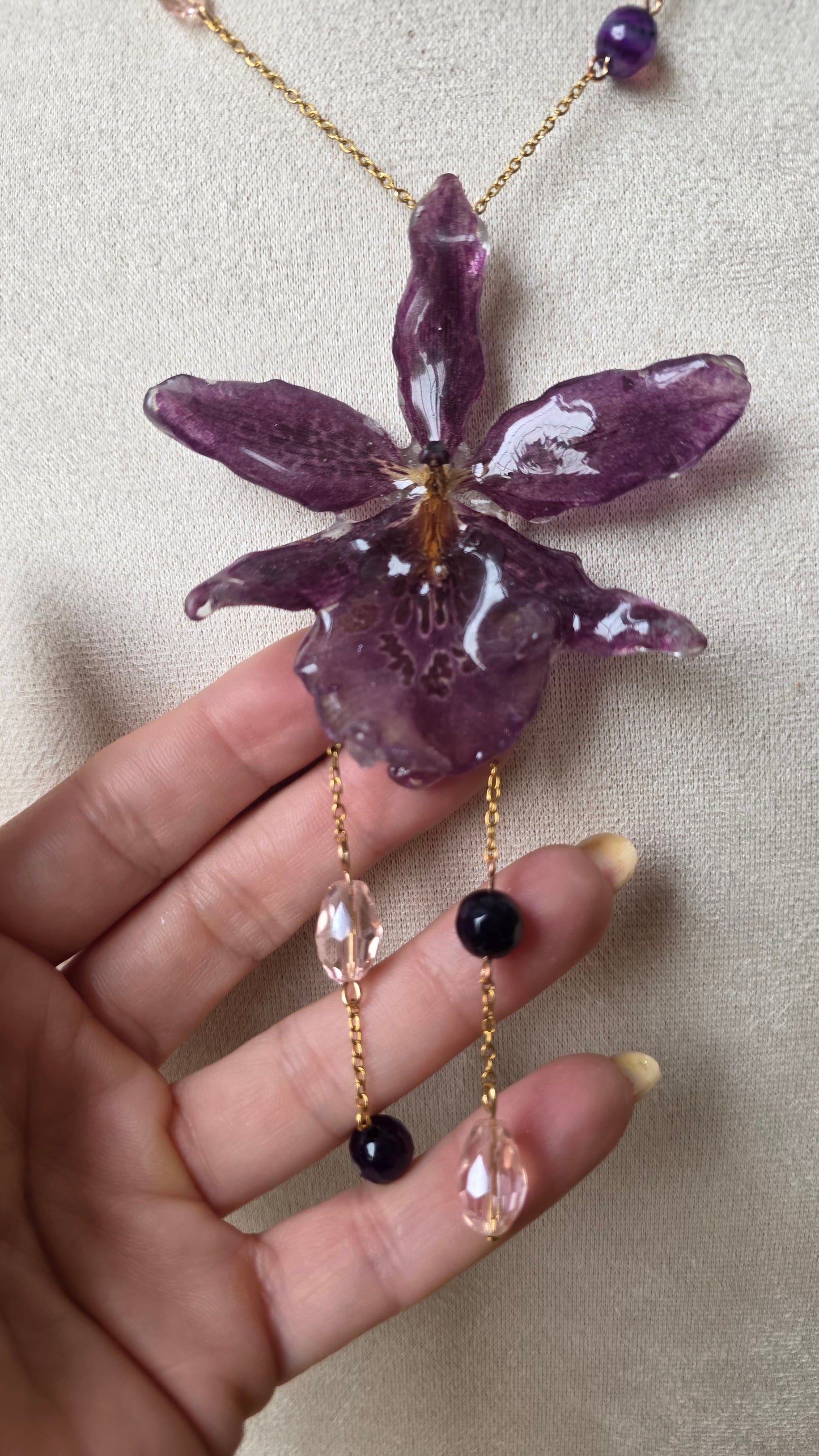 Colgante de orquidea real