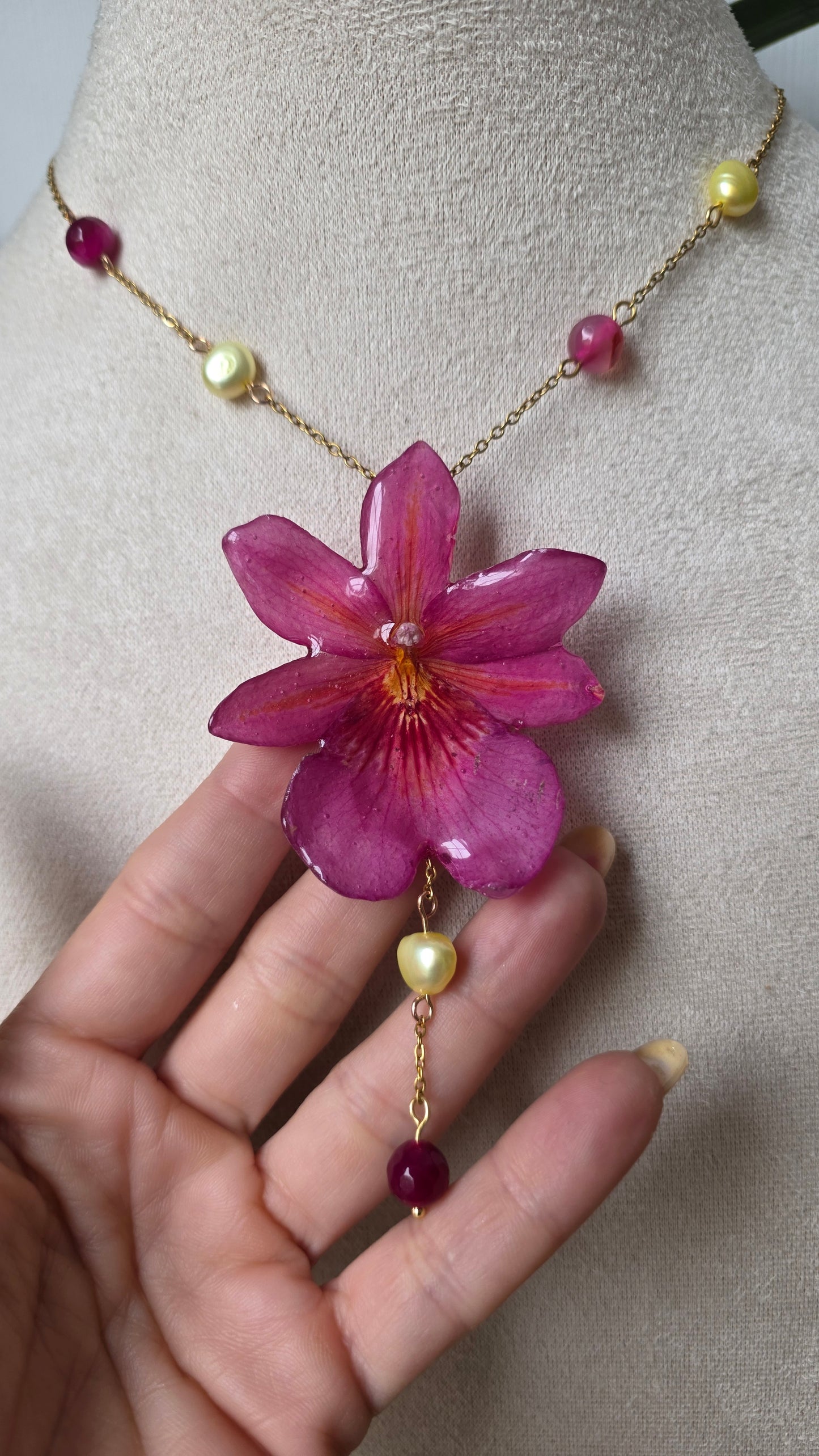 Colgante de orquidea real