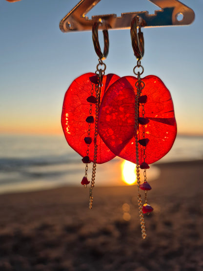 Pendientes petalo buganvilla