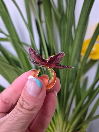 Anillo ajustable orquídea Oncidium