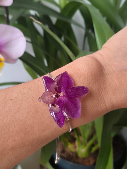 Pulsera regulable orquidea