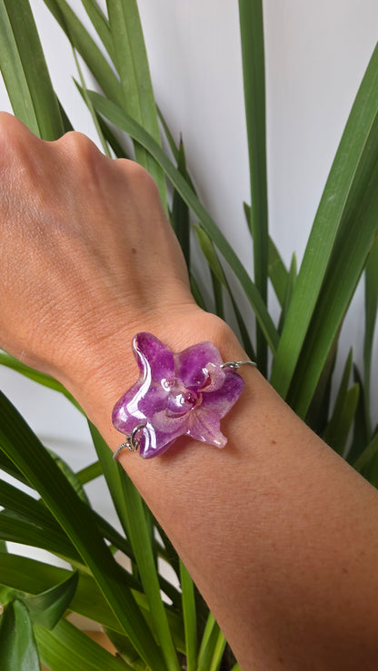 Pulsera regulable orquidea