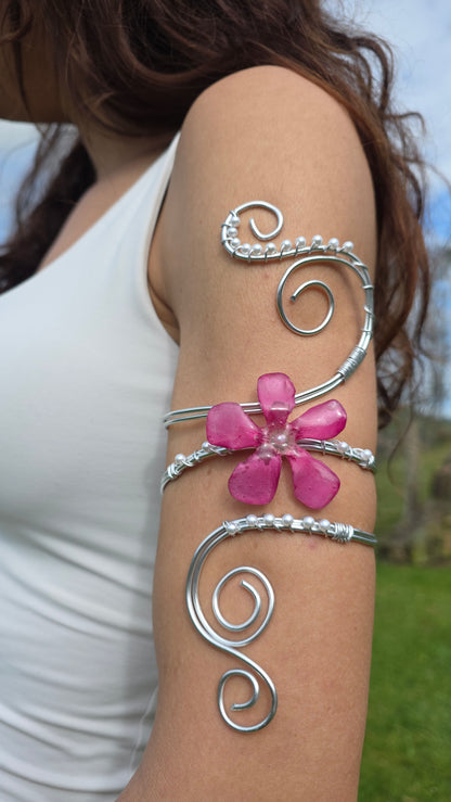 Brazalete con flor natural