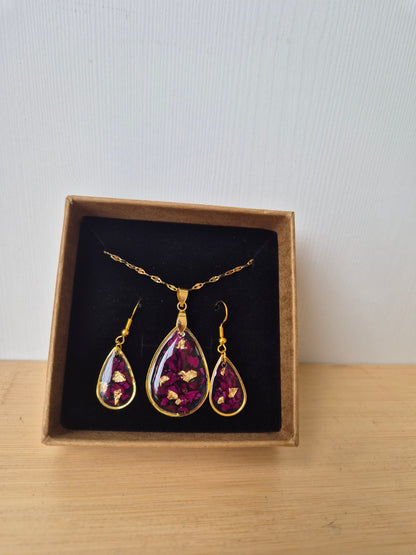 Conjunto pétalos de rosa