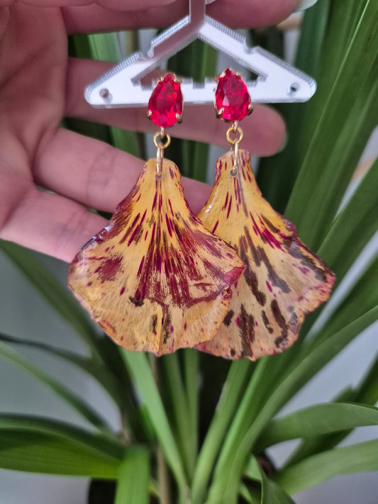 Pendientes flamboyan