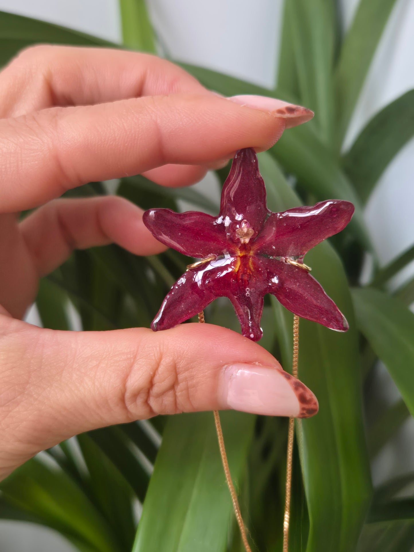 Pulsera regulable orquidea
