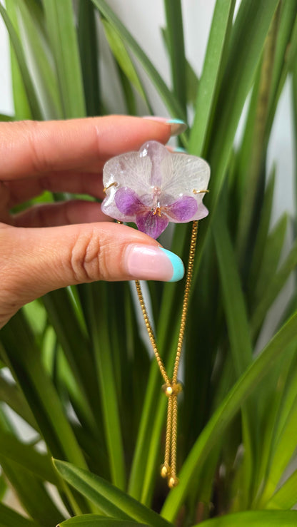 Pulsera regulable orquidea