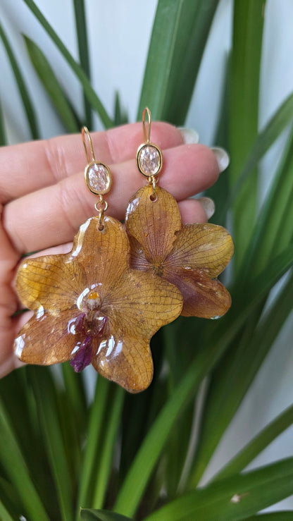 Pendientes orquidea kongo