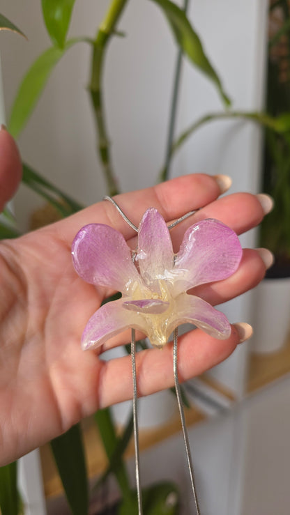Collar regulable de orquidea.