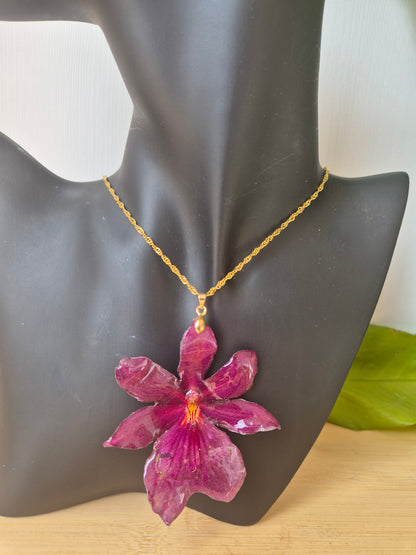 Colgante Orquídea Cambria Burdeos