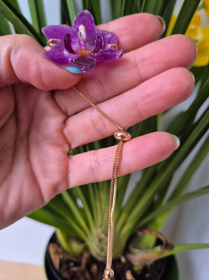 Pulsera orquidea real mini