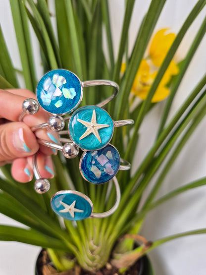 Pulsera marina plateada