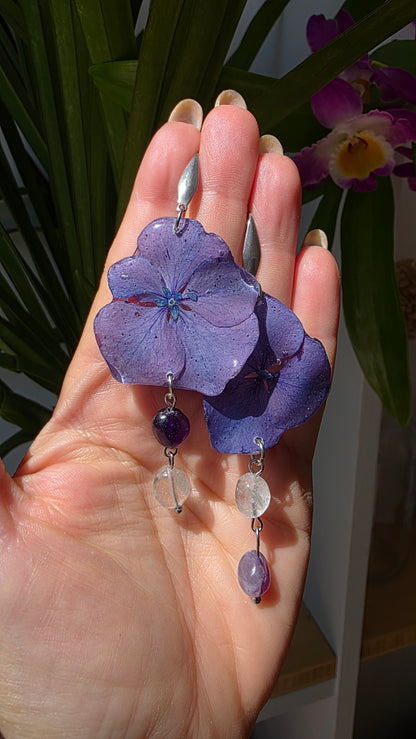 Pendientes de Hortensia