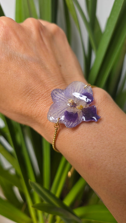 Pulsera regulable orquidea