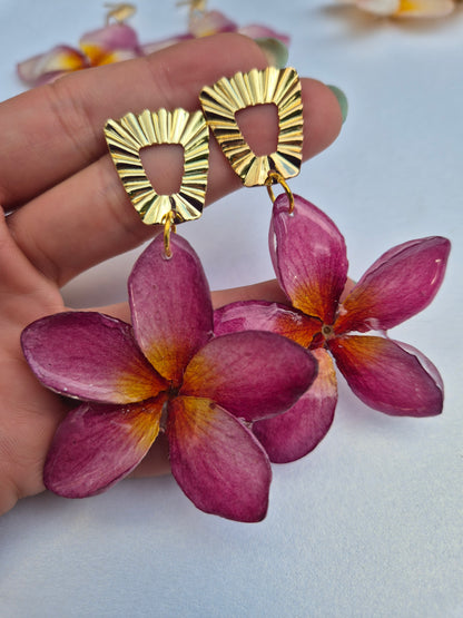 Pendientes plumeria