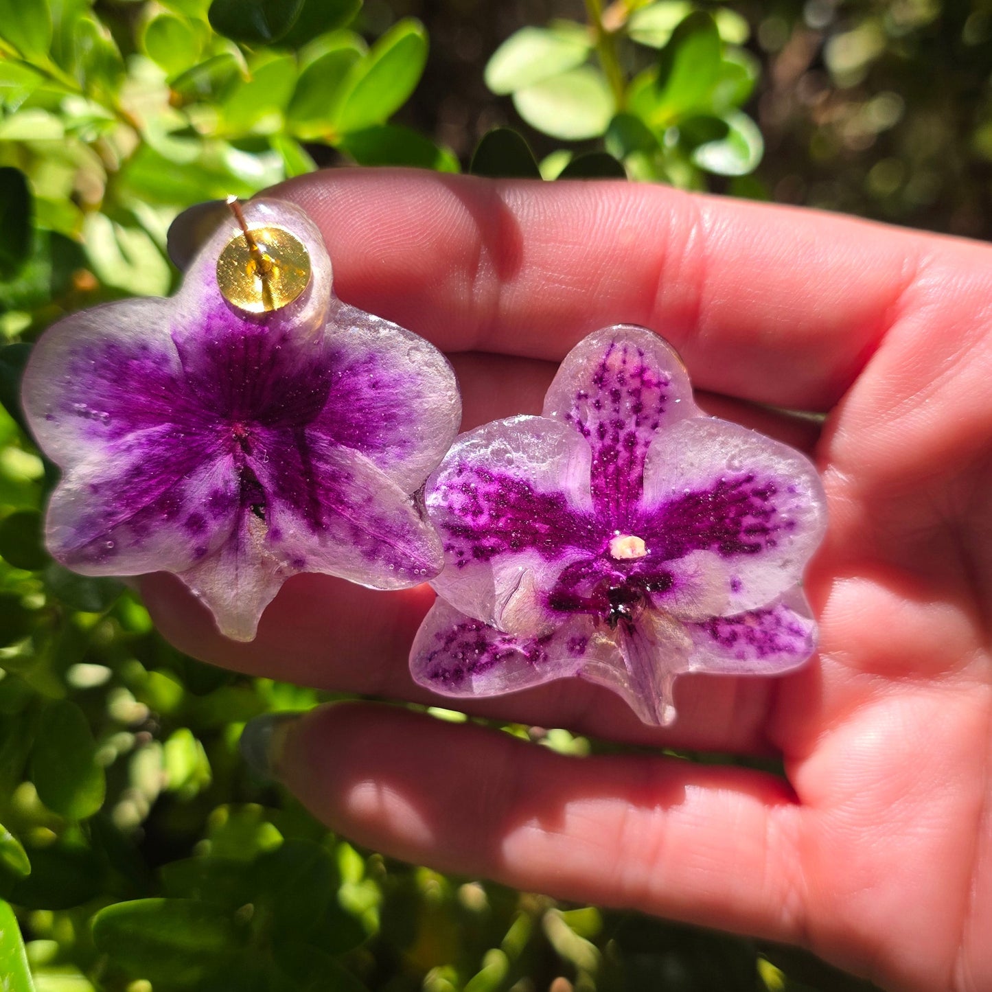Pendientes orquidea mini