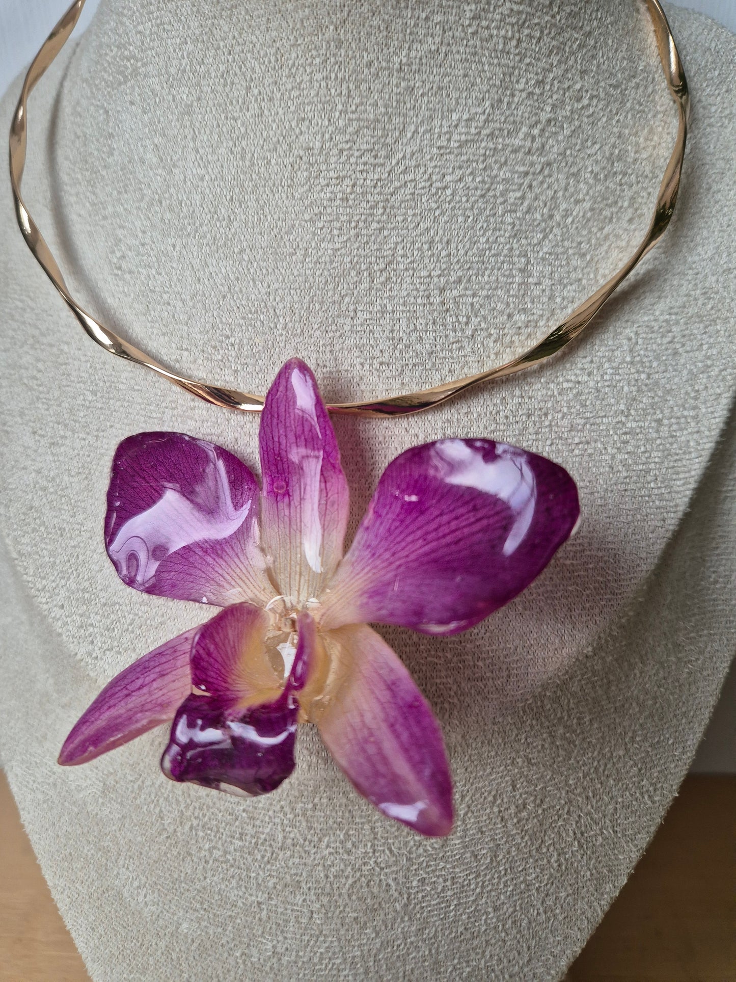 Choker orquidea Dendrobium