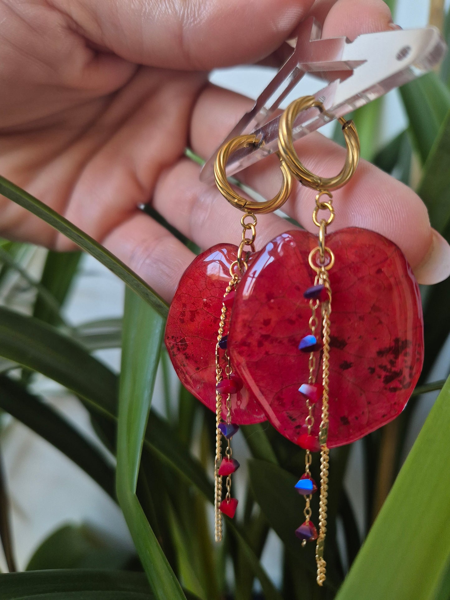 Pendientes petalo buganvilla