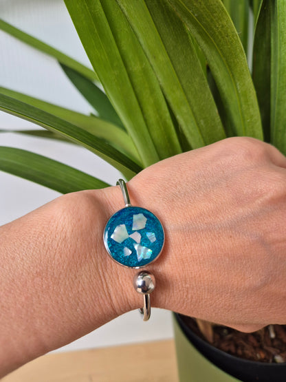 Pulsera marina plateada